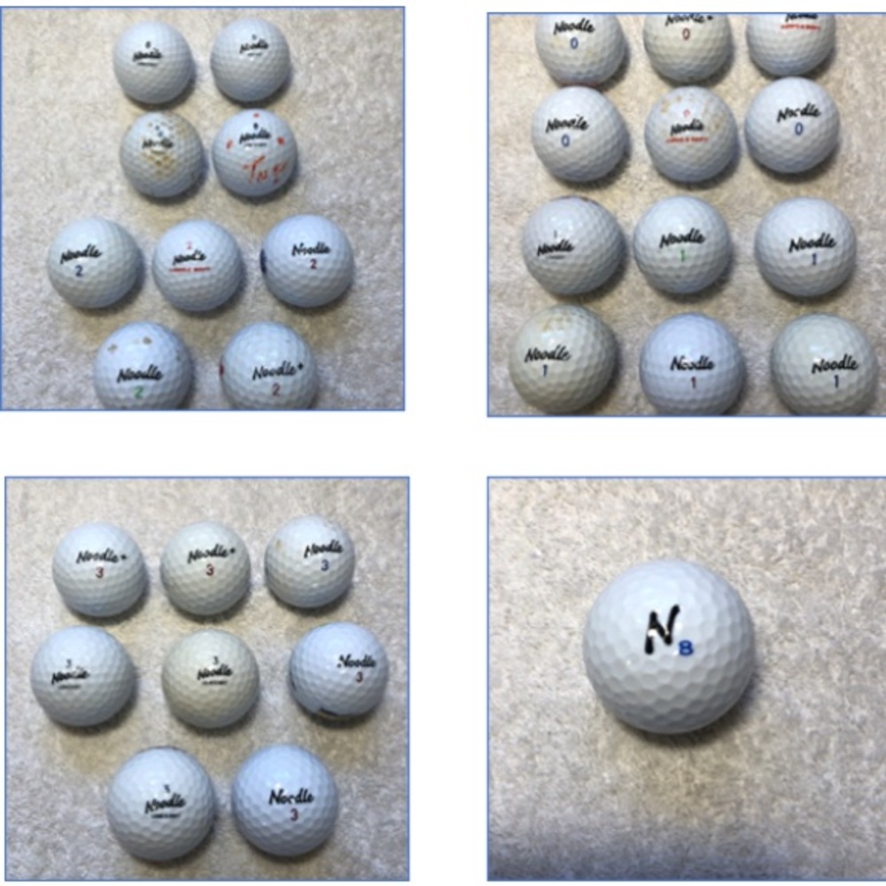 36 Noodle Maxfli Golf Balls Long & Soft Noodle+ Mixed Logo Used Lot